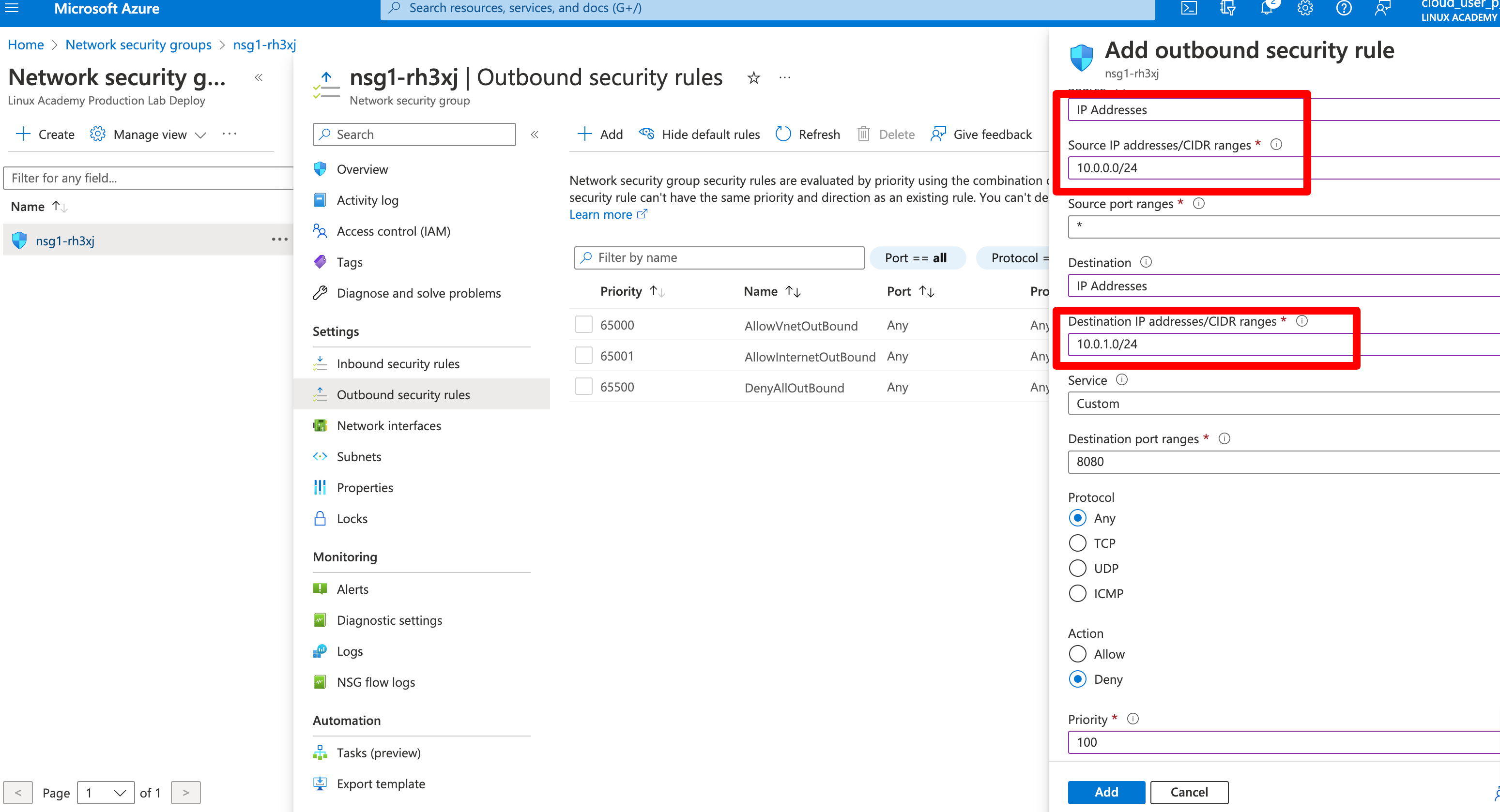 Block communication between Subnets in Azure – BLOG