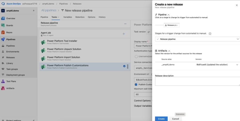 Power Platform Deployment using Azure DevOps- Part 2 (Release) – BLOG